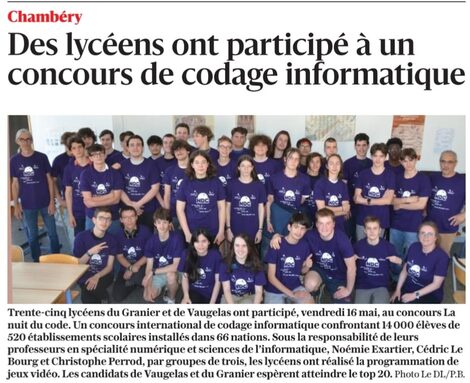 La nuit du c0de dans le Dauphiné libéré
